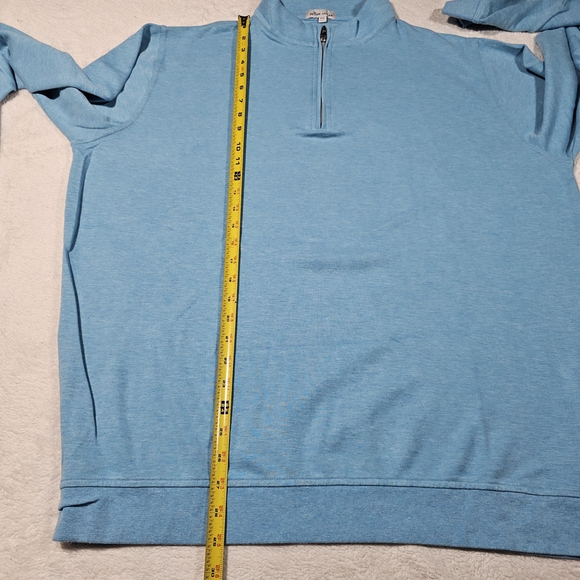 Men's Light Blue Quarter-Zip Sweater - Picture 15 of 15